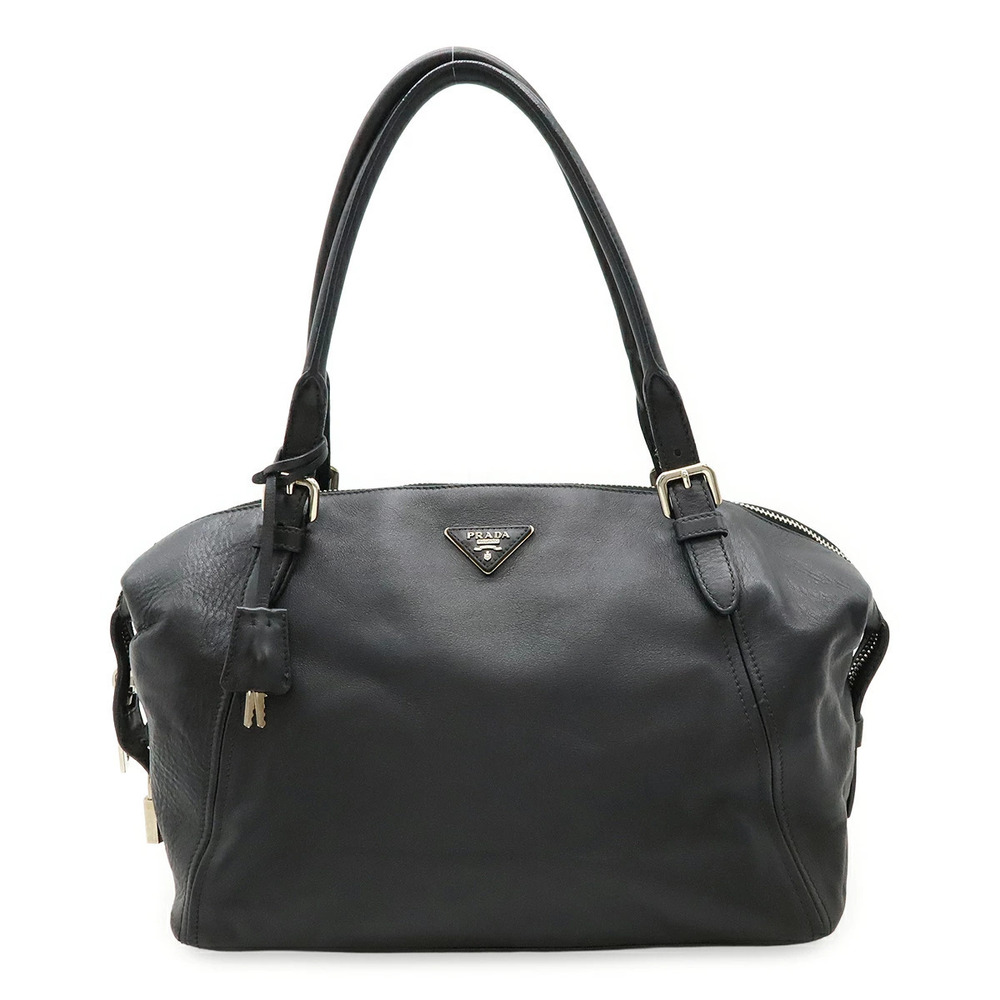 Prada 2way Shoulder Bag Boston Leather NERO Black